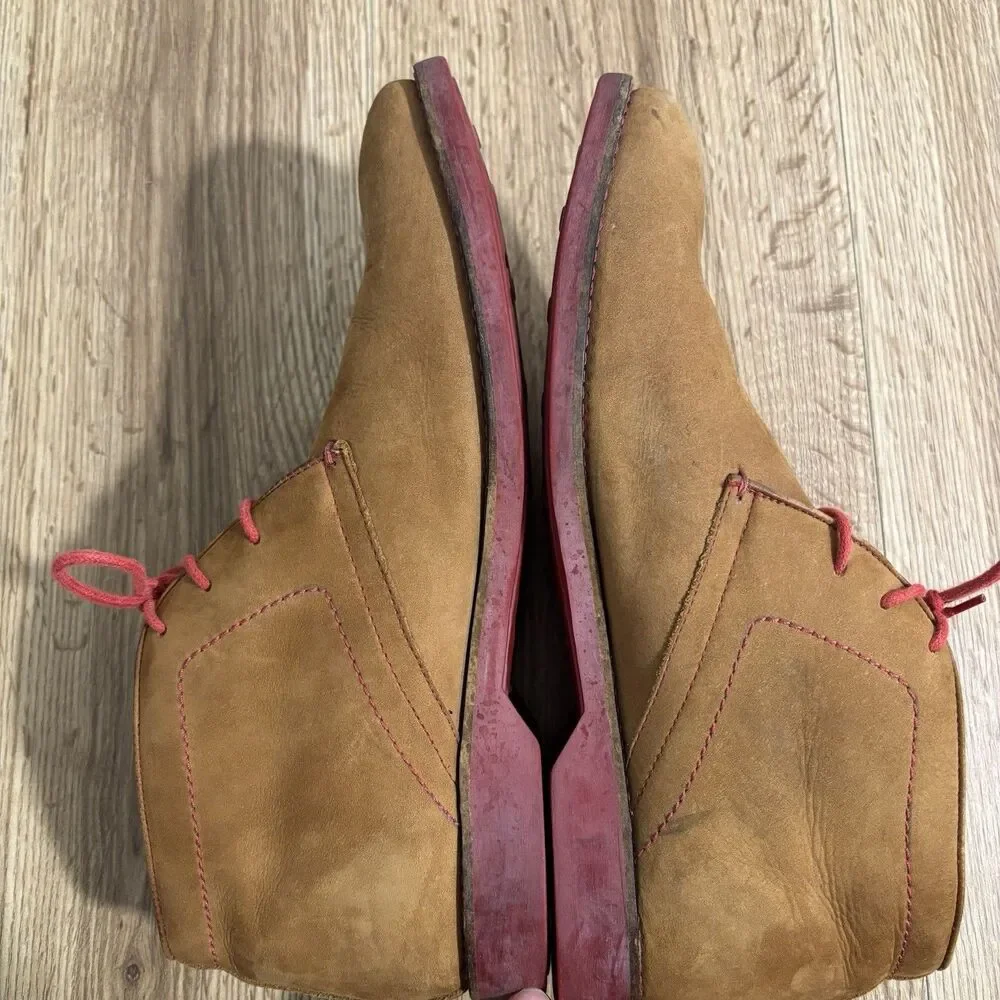 Donald Pliner Eliot Chukka Boots Men’s Sz 9 Brown Nubuck Leather Lace Up